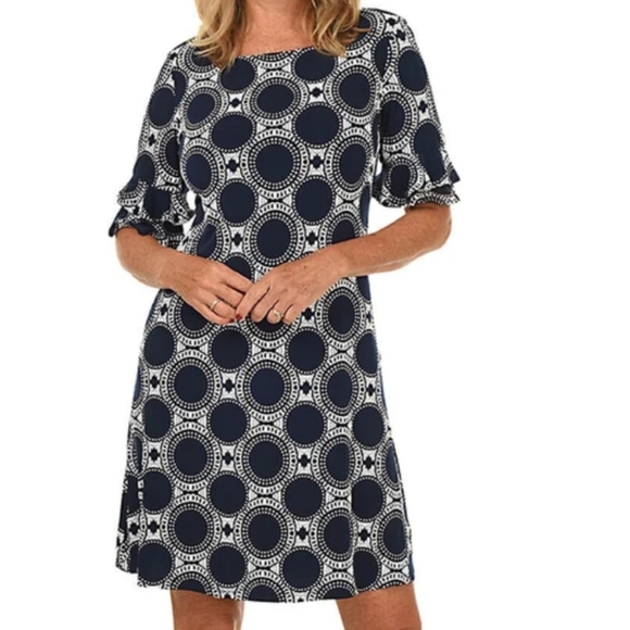 Ronni Nicole Circle Puff Print Dress